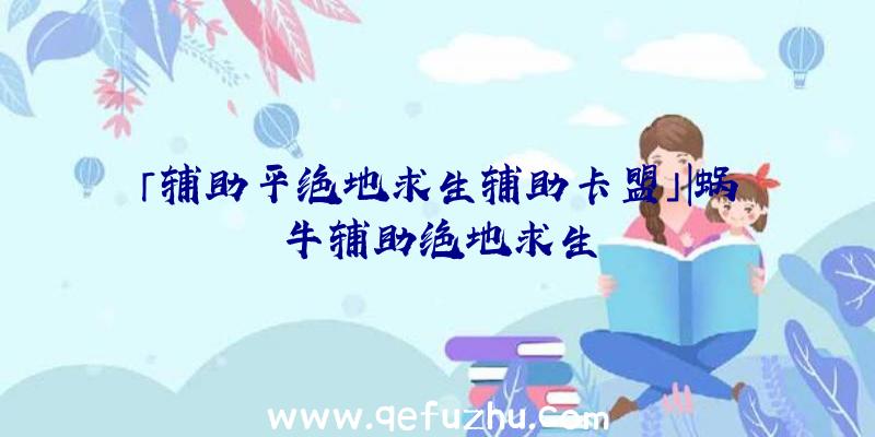 「辅助平绝地求生辅助卡盟」|蜗牛辅助绝地求生